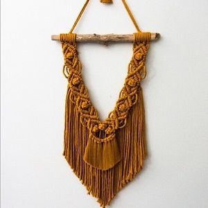 Macrame Handmade Wall Hanging in Mustard